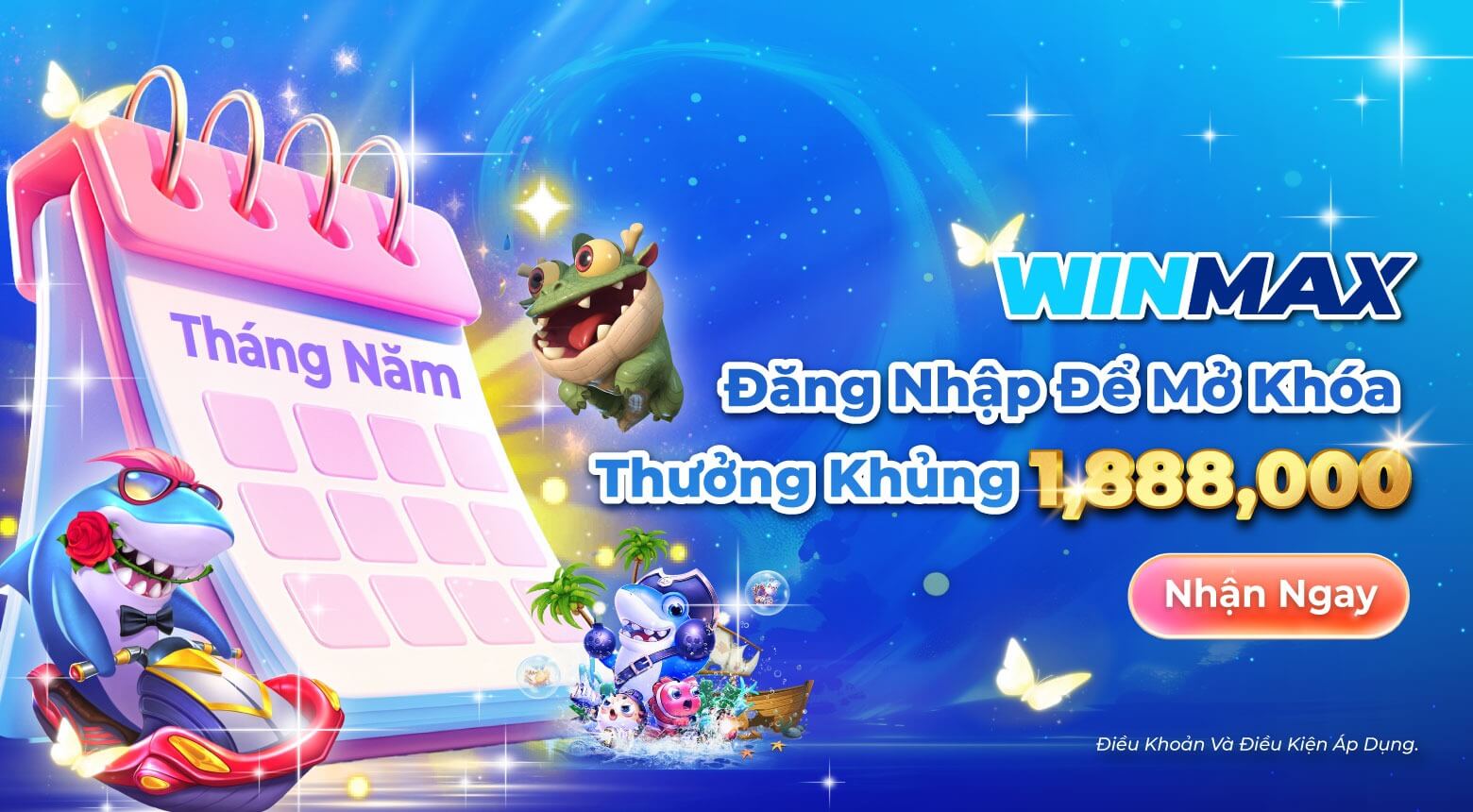 Mở tài khoản +188K khuyến mãi thành viên mới từ nhà cái winmax, Vmax
